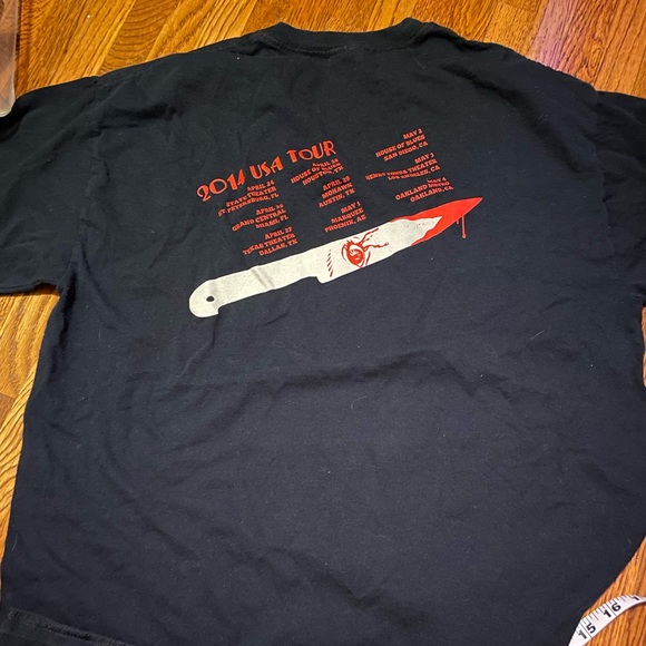 RARE! GOBLIN CLAUDIO SIMONETTI 2014 Deep Red Tour T-Shirt LARGE Argento Vintage - Picture 2 of 3